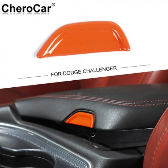 Car Central Armrest Box Switch Cover Trim Orange for Dodge Challenger 2015+