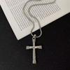 Necklace ins cold wind cross European and American personality hip hop pendant versatile temperament jewelry titanium steel pendant