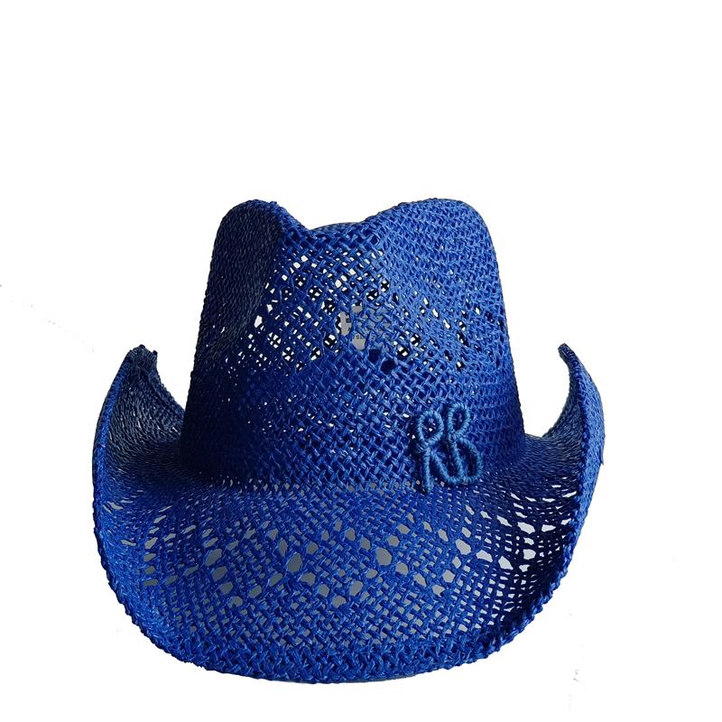 Fashionable Rb Cowboy Hat Letter Straw Hats For Women Men Summer Outdoor Holidays Beach Sun Hat For Women Fashion Panama