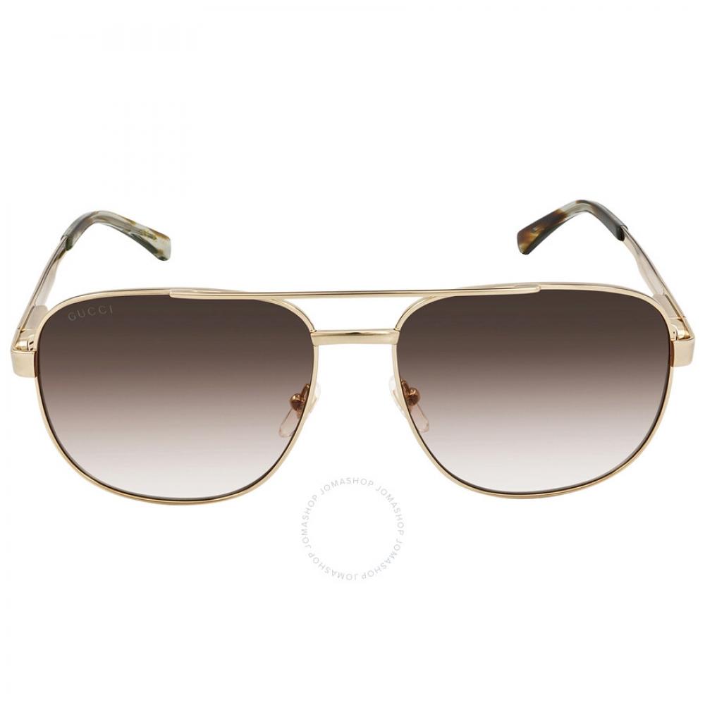 

Gucci Brown Navigator Men s Sunglasses GG1223S 003 60