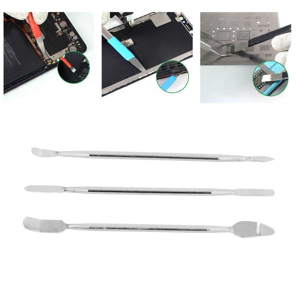 3 Pcs Double-Ended Metal Spudger Dual Ends Pry Tool  for Mobile Phone, Laptop, Tablet Repair