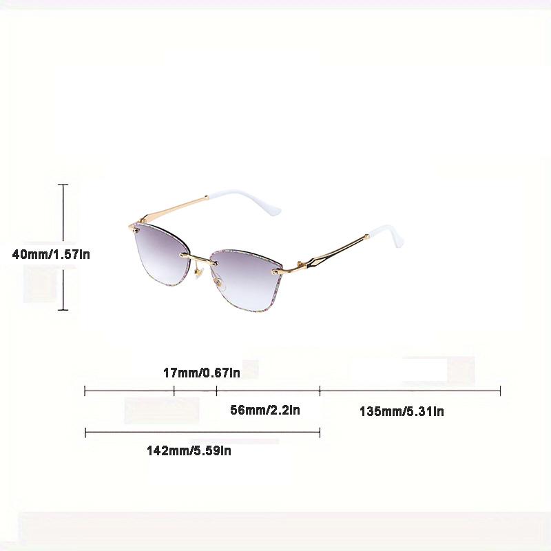 Small Frame Sunahde Cutting Frameless Presbyopia Glasses Women Cat Eyes Reading Eyeglasses Sunglasses Outdoor Eyewear +1.0..+3.5