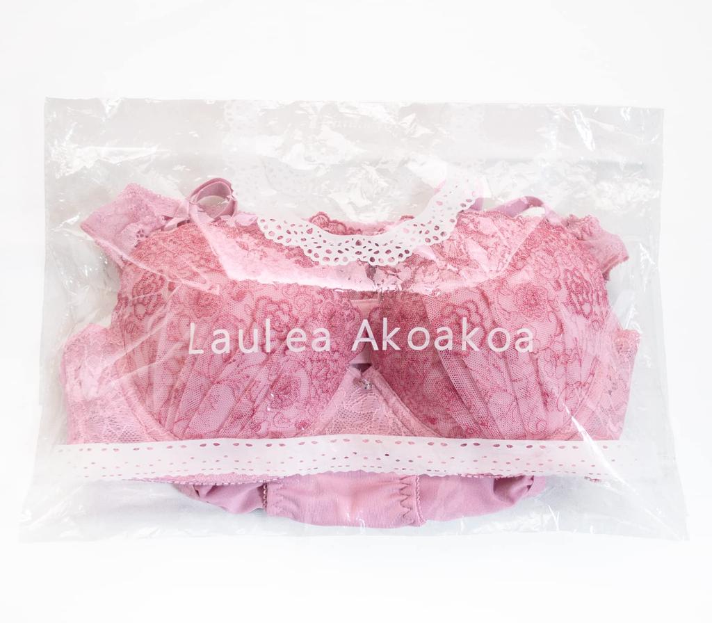 Chica Hurra Pink B70 Bra and Panty Embroidered Cup Floral Soft Small Bust Petite Lingerie Petite Panties and Panties Set Women's Set, 3/4 Print,