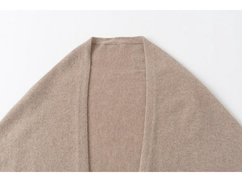 100% Pure Cashmere Versatile Shawl: Fashionable Warm Neck & Shoulder Warmer, Solid Color Scarf and Air Conditioning Cardigan Cape.