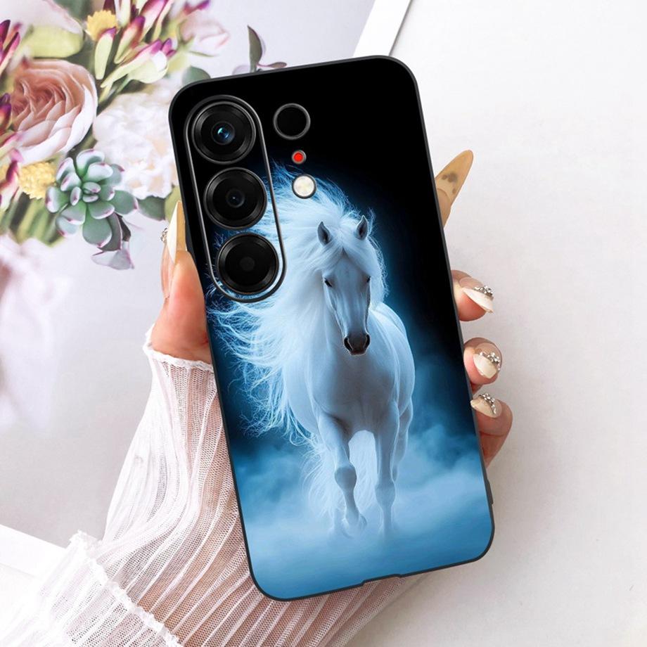 Flower Cartoon Fashion Design Phone Case For Tecno Camon 50 4G CN5 Camon50 Funda Soft Lisquid Silicone Shockproof Back Cover
