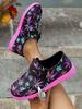 Neue große Schnürschuhe Farbe Low-Top Einzel-Schuhe Graffiti faul Leinwand flache Sohle Einzel-Schuhe