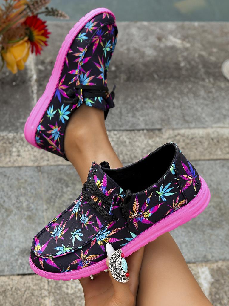 Neue große Schnürschuhe Farbe Low-Top Einzel-Schuhe Graffiti faul Leinwand flache Sohle Einzel-Schuhe