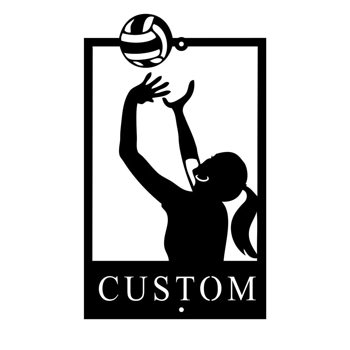 

Metal Volleyball Athlete Sign Personalized Player Name Wall Decor Sports Gift for Bedroom