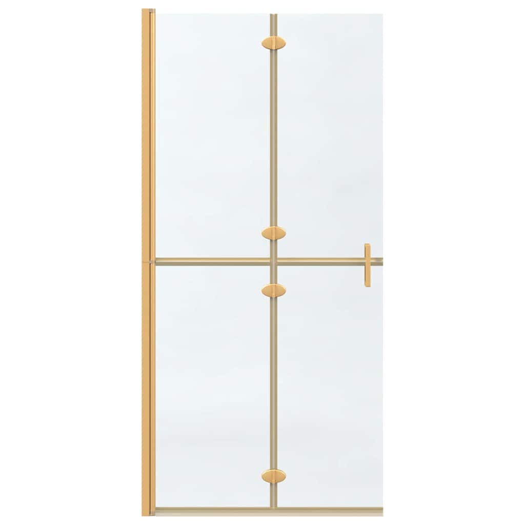 Walk In Shower Screen Gold 90 X 6.5 X 190 Cm