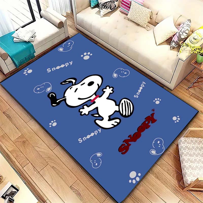 Snoopy Cartoon Print Rug Mat, Decorative Rug for Home, Bedroom, Bedside, Doormat, Bathroom Mat, Gift for Friends and Family.
