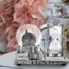 Vintage Resin Sand Clock Desktop Decor with Crystal Snow Globe Design Retro Hourglass Ornament for Office Home Living Room Table