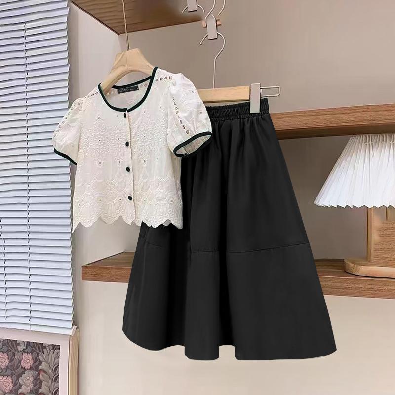 

ZANZEA Женские кружевные вязаные блузки и юбки Повседневные комплекты-двойки 3XL