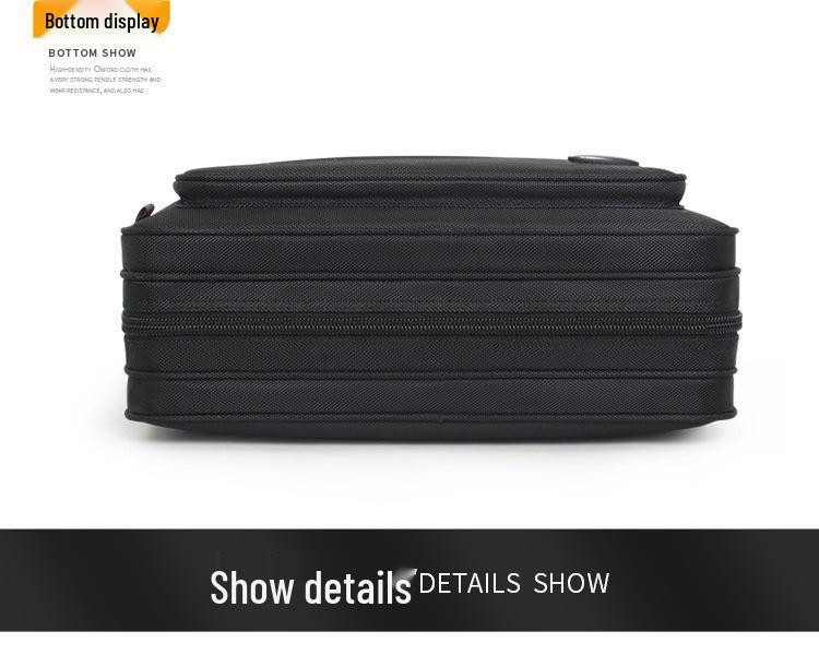 Unisex Water-Resistant Oxford 15.6" Laptop Briefcase - Large Capacity Business Handbag with Shoulder Strap