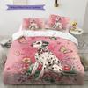 Pink Dalmatian Pattern Bedding Home Decoration Birthday Gift (1 * Duvet Cover + 2 * Pillowcase, Without Core)