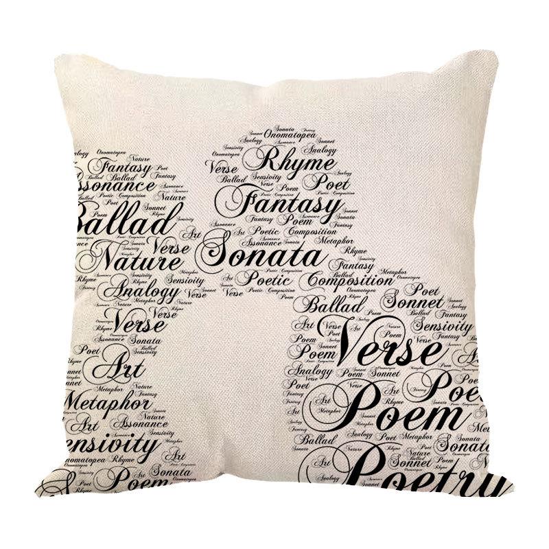 New Valentine'S Day Love Letter Pattern Pillow Cover Sofa Pillow Cover Premium Durable Quality Useful Practical