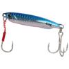 Fishing Lures Metal Portable Lifelike Hard Baits with Hook Fishing Tackle for Saltwater Freshwater 40gLaser Blue