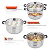 SUPOR 304 Stainless Steel Double Layer Steamer Pot