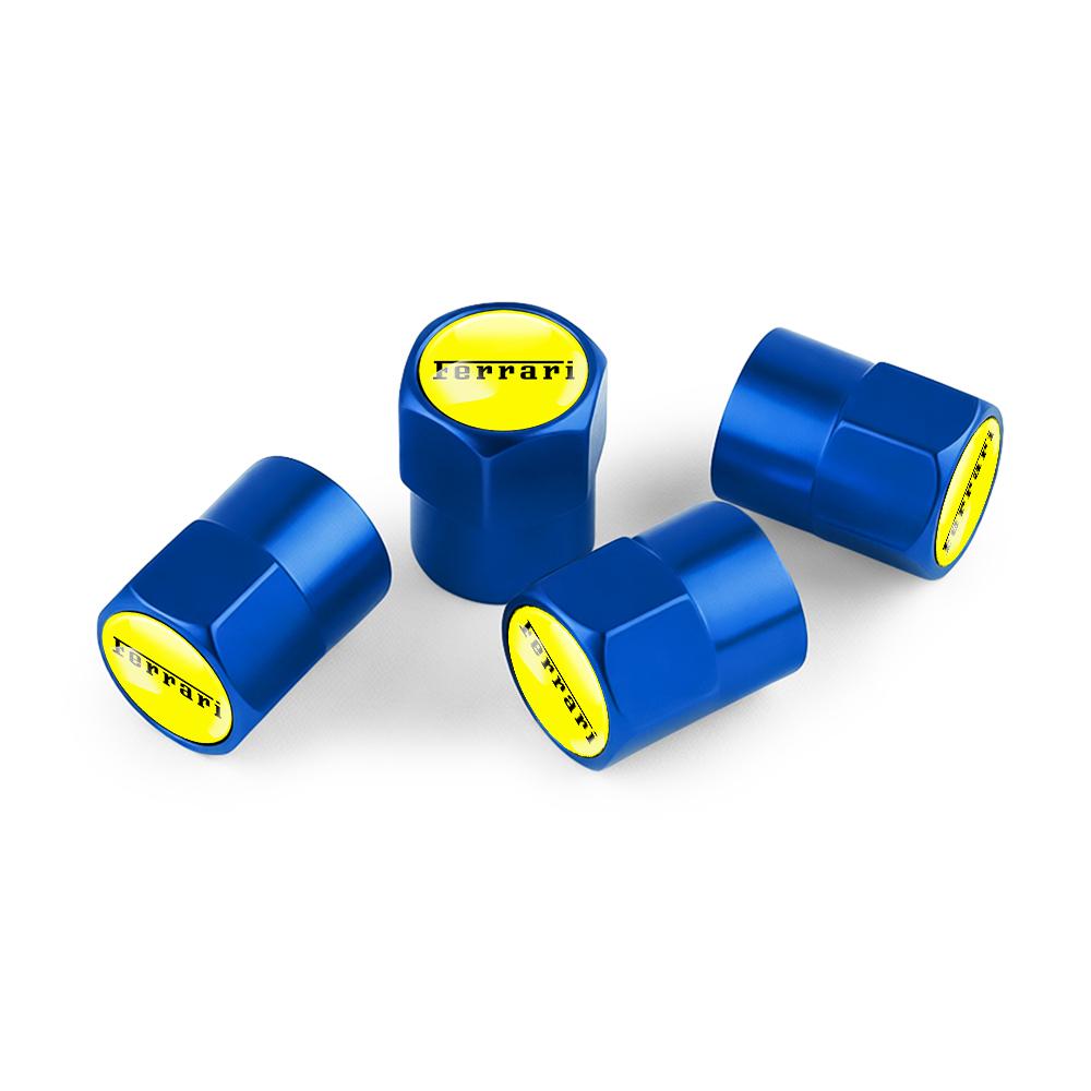 4pcs Car Aluminum Styling Emblem Wheel Tire Valve Stem Air Caps For Ferrari Roma 488 296 SF90 F8 F80 849 KC23 SP8 F40 599 575M JG4