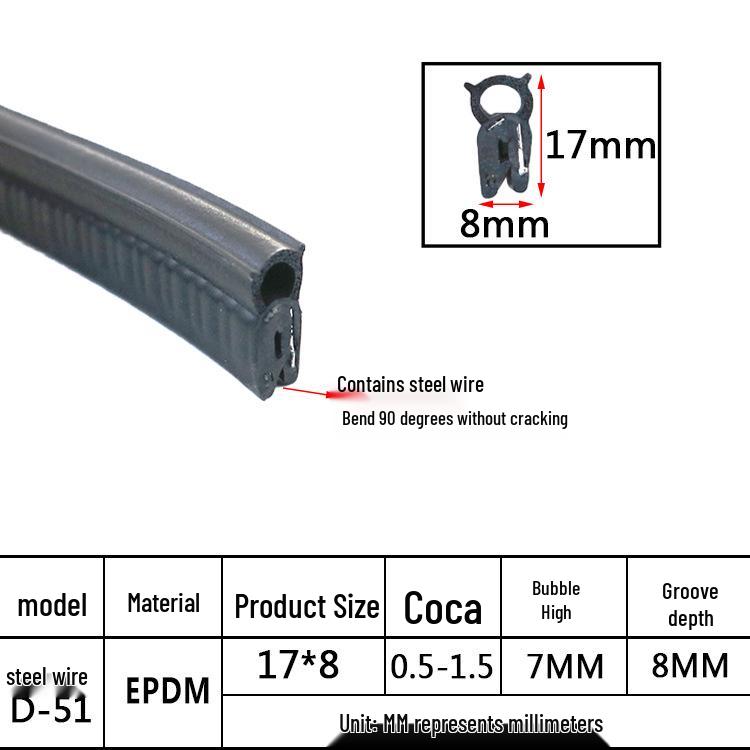U-Shaped Waterproof Anti-Collision Dustproof Electrical Cabinet Rubber Seal