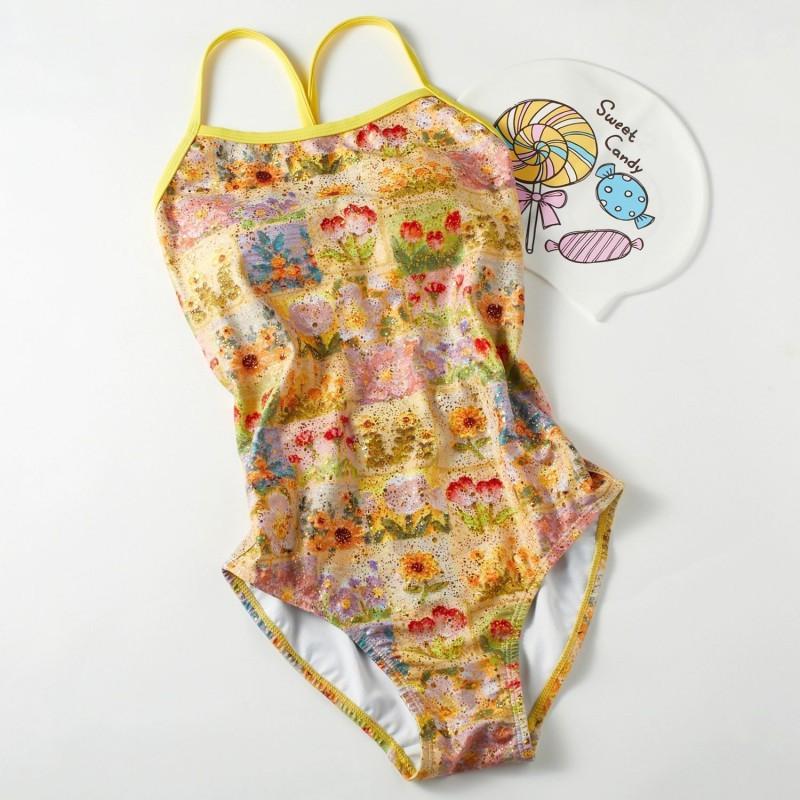 

Women s Swimsuit Swimming Pool Dedicated Racing Training One-piece Triangular With Chest Pad Double-layer 2XL
