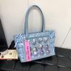 Japanese Anime Bag Bow Tie Ribbon Large Capacity Shoulder Bag Large Capacity Tote Bag