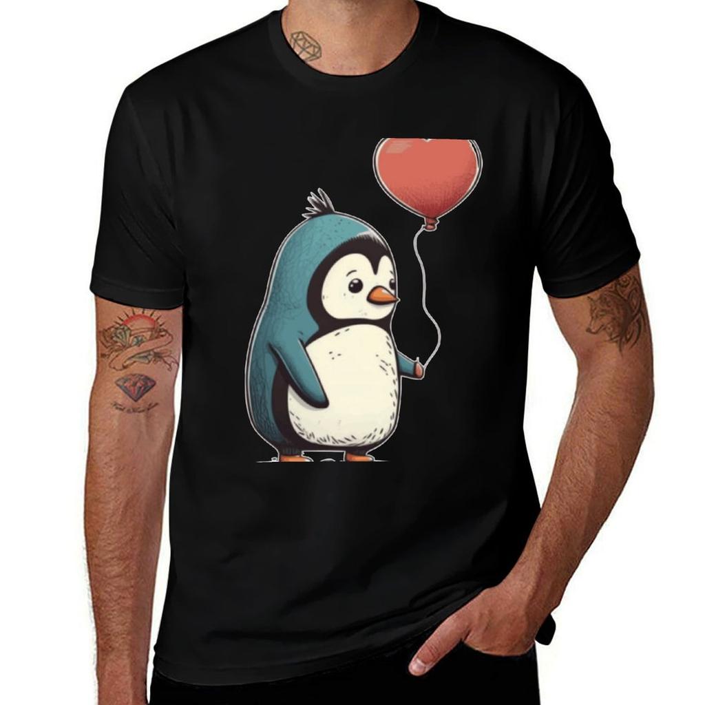 Penguin penguin penguins antarctic heart gift TShirt Sweat Resistant Workout Tee Shirt