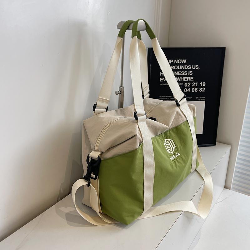 Reisetasche mit großem Fassungsvermögen, mehrfarbige Nähte, Fitnesstasche, Trocken- und Nassfach, Trainingstasche, Gepäcktasche