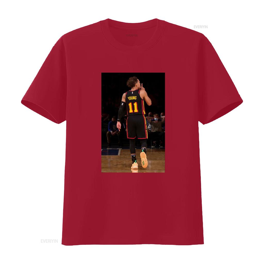 Trae Young Ššš Vintage Tričko Basketbalový Fanoušek Retro Sportovní Design vintage Vypraný Měkký Pružný Pohodlný móda