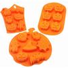 Silicone Halloween Ghost Pumpkin Baking Mold Non-stick Chocolate Jelly Fudge Cake DIY Baking Mold with Skull Bat Ghost Shape