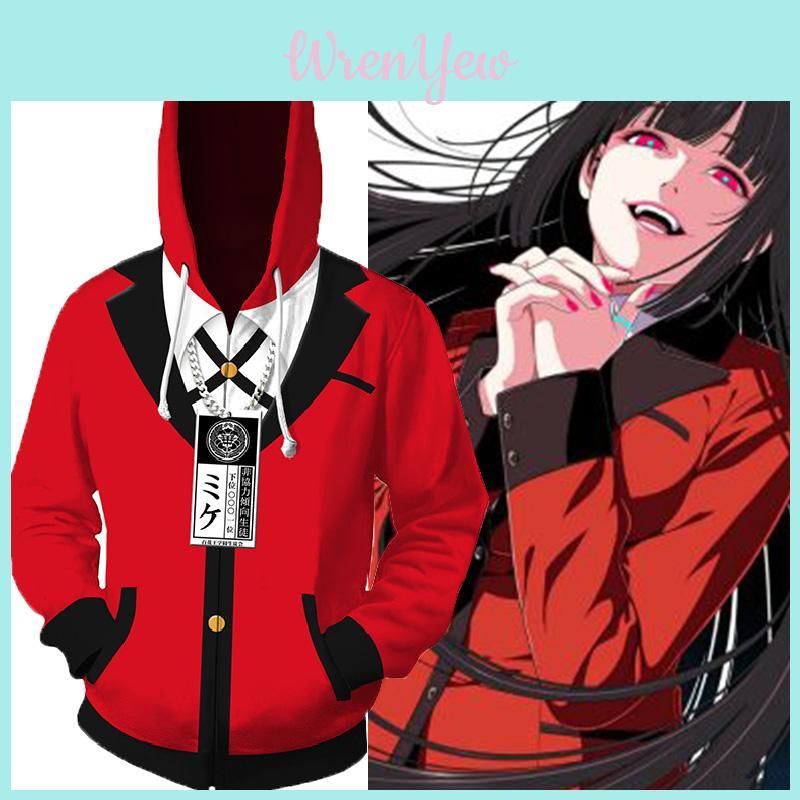 Luxuriös Weiches Und Stilvolles Kakegurui Jabami Yumeko 3D Gedruckter Kapuzenpullover