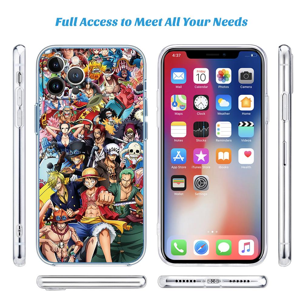 Art One Piece Soft Shell Transparent Phone Case for Motorola Moto Edge 20 30 40 50 S30 Fusion Ultra Pro Neo Lite + G200 G23