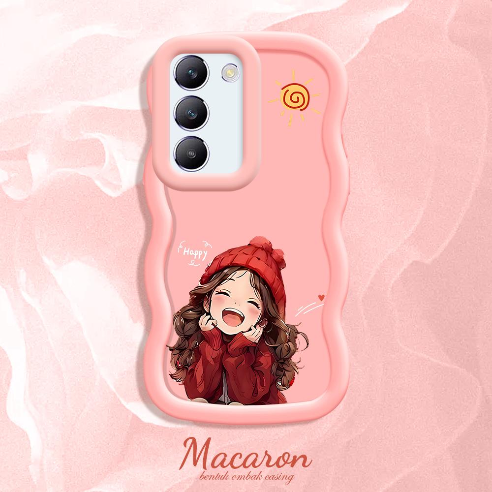 

Окрашенный узор Big Wave Edge Мягкий силиконовый материал Macaron чехол для телефона противоударный защитный резиновый чехол для OnePlus Vivo Motorola Moto Motorola Moto E13 розовый