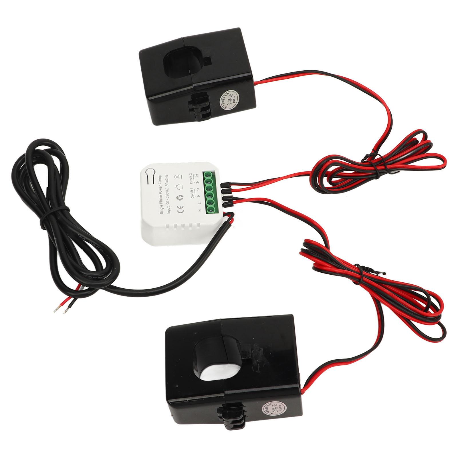 

Smart Energy Meter APP Monitoring Electricity Monitor with 2x300A Current Transformer for Zigbee