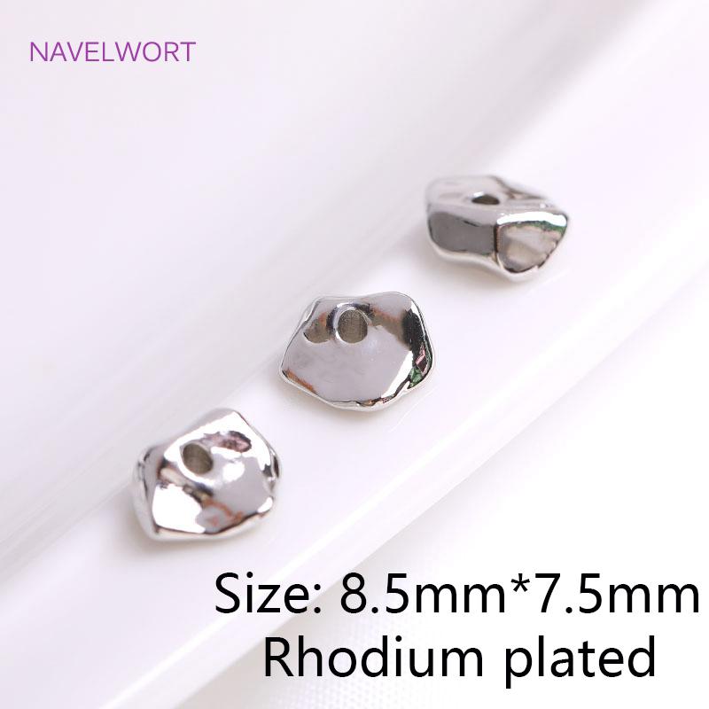 High Quality Irregular Loose Spacer Beads 18K Gold Plating Brass Asymmetrical Beads DIY Jewelry Making Accessories Wholesale