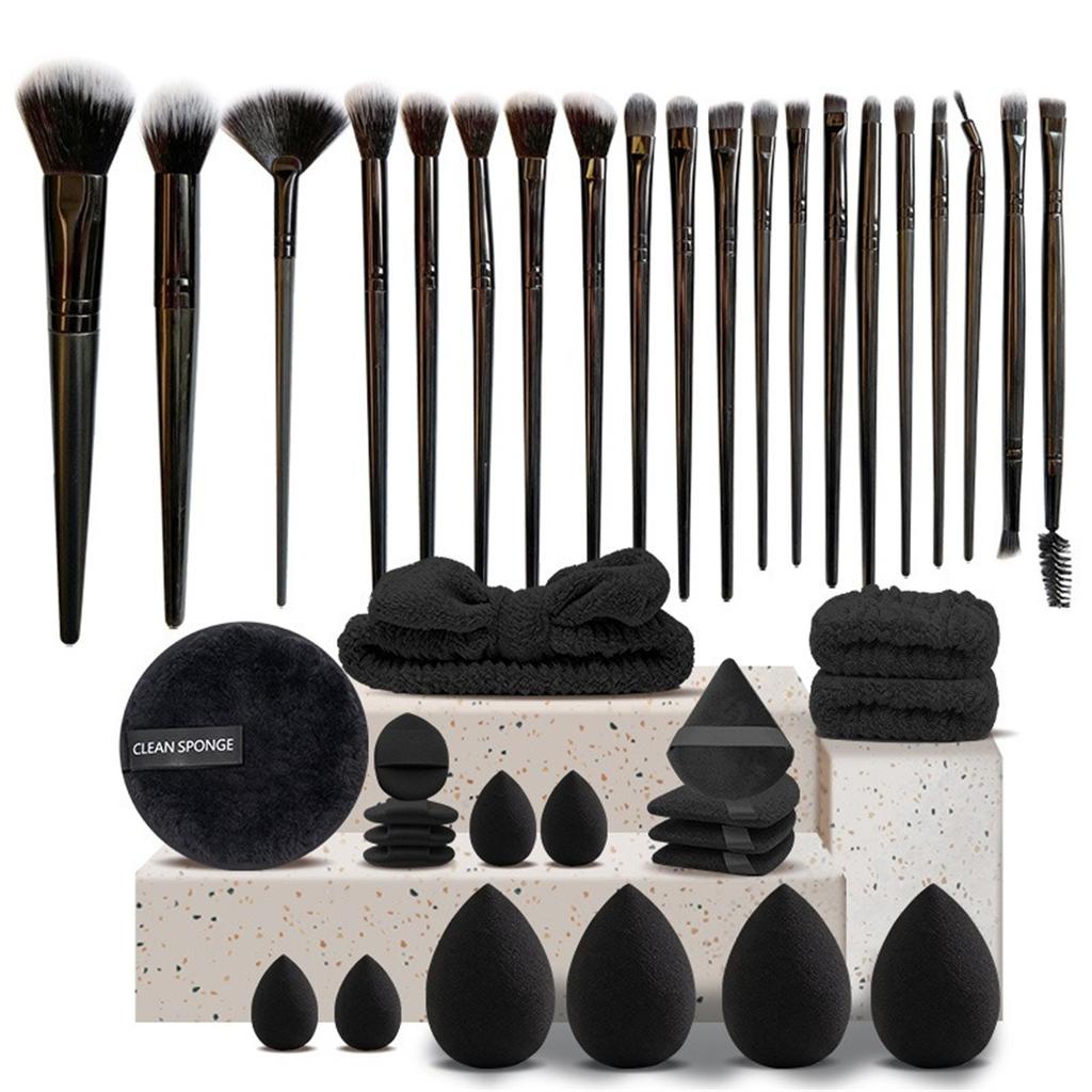 20-56Pcs Soft Makeup Brush Set with Storage Bag,Beauty Blender Sponge & Powder Puff Essential Facial Cosmetic Tools for Beginners & Makeup Lovers