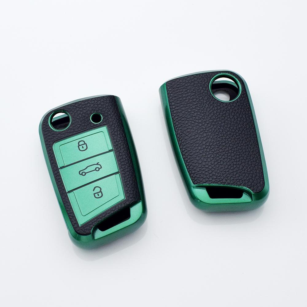 TPU Shell for VW Golf 7 MK7 VII Tiguan MK2 Polo Skoda Octavia A7 Kodiaq Seat Ateca Leon Car Key Cover Case Accessories