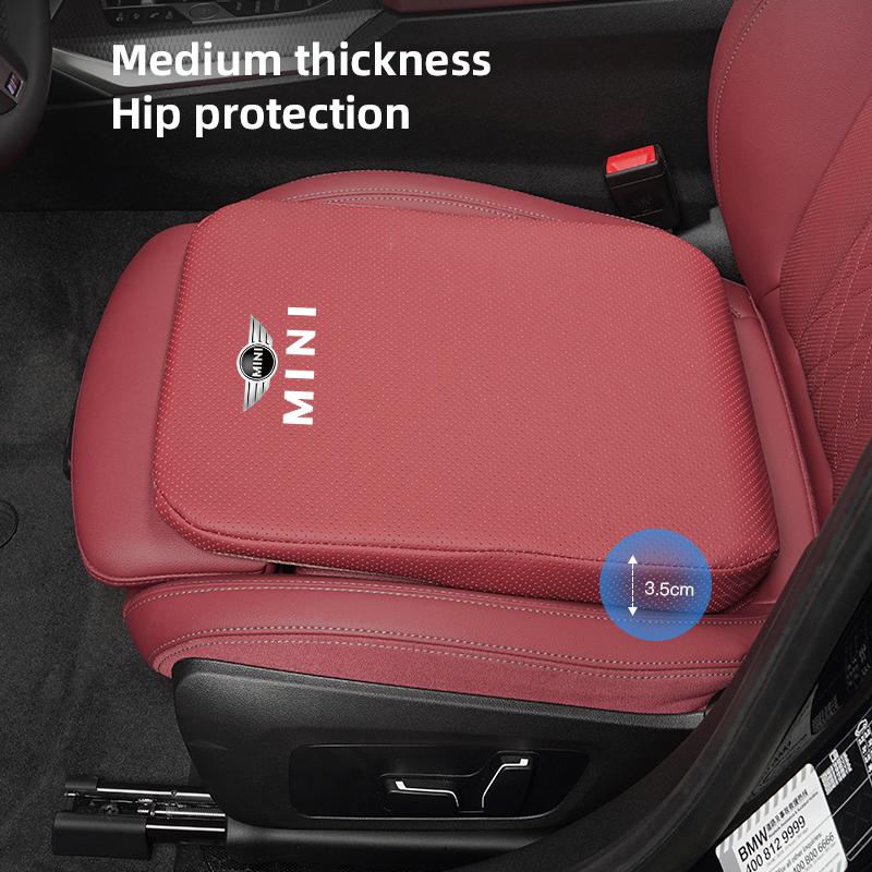 AAFF1 Car Seat Protection Cushion Breathable Nappa Leather Pad For MINI Cooper R56 F56 R50 JCW Cabrio Aceman Countryman Clubman Coupe