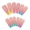 Long Ballet Color French Wear Nail Art False Nail Art Patch Nail Film Waterproof Removable Nail Film