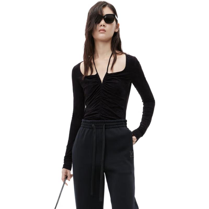 

MO&Co. Velvet Slim Fit Halter Top S