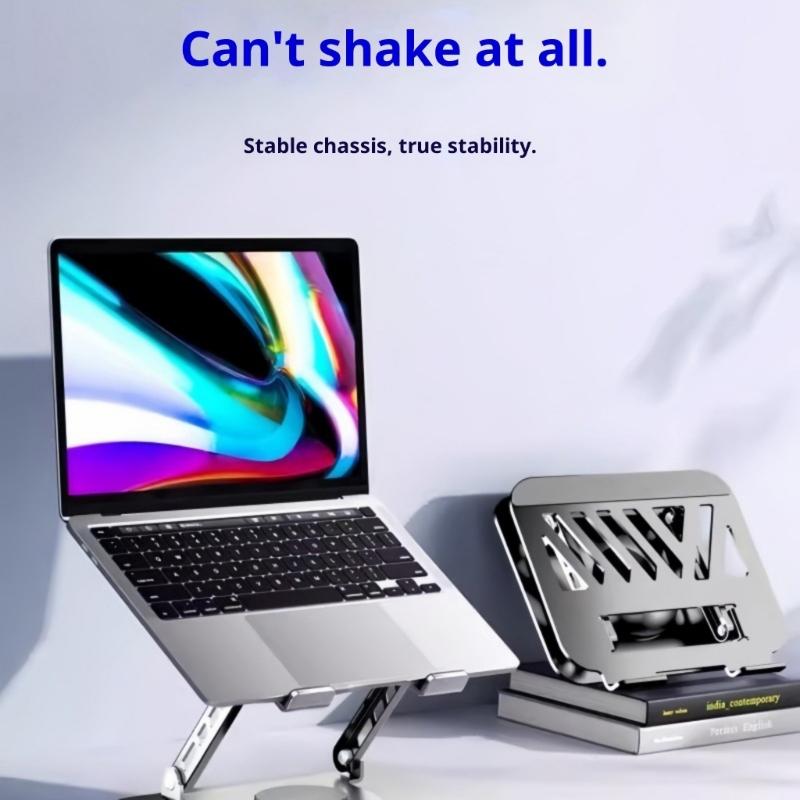 Lightweight Steel Laptop Stand Foldable Design Enhances Ventilation MultiDevice Compatibility Height Adjustable