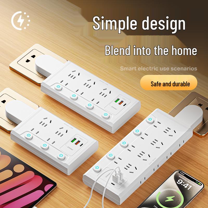 Multifunctional Power Strip with USB: Wireless Converter & Expansion Plug