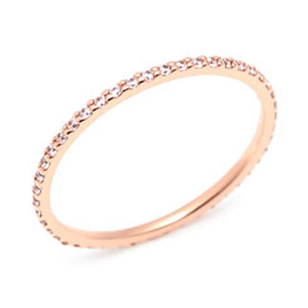 [Bnbgold] 14K/18K Slim 1.0mm Cubic All-Band Silver Ring Npr29754