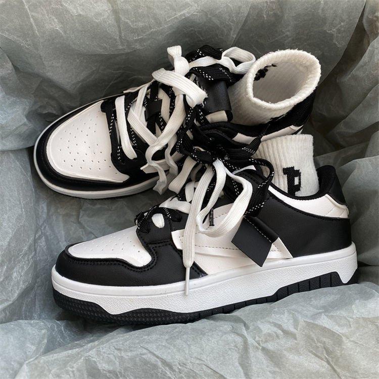 Panda Color Matching Sneakers Women's Shoes Original German Training Shoes Korean Ins Trendy Couple Sports Casual Shoes Student Sneakers