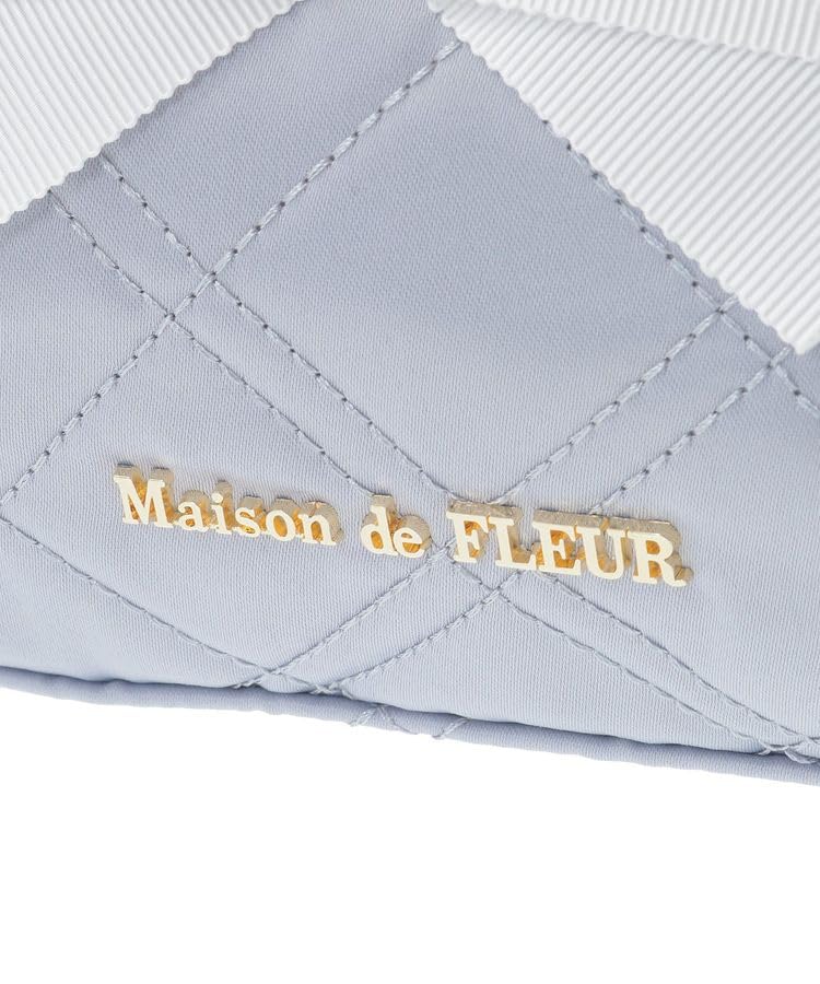 Maison de Fleur Rose 2-Wege gesteppte Mini-Tragetasche, Damen, Graublau, 08000528000