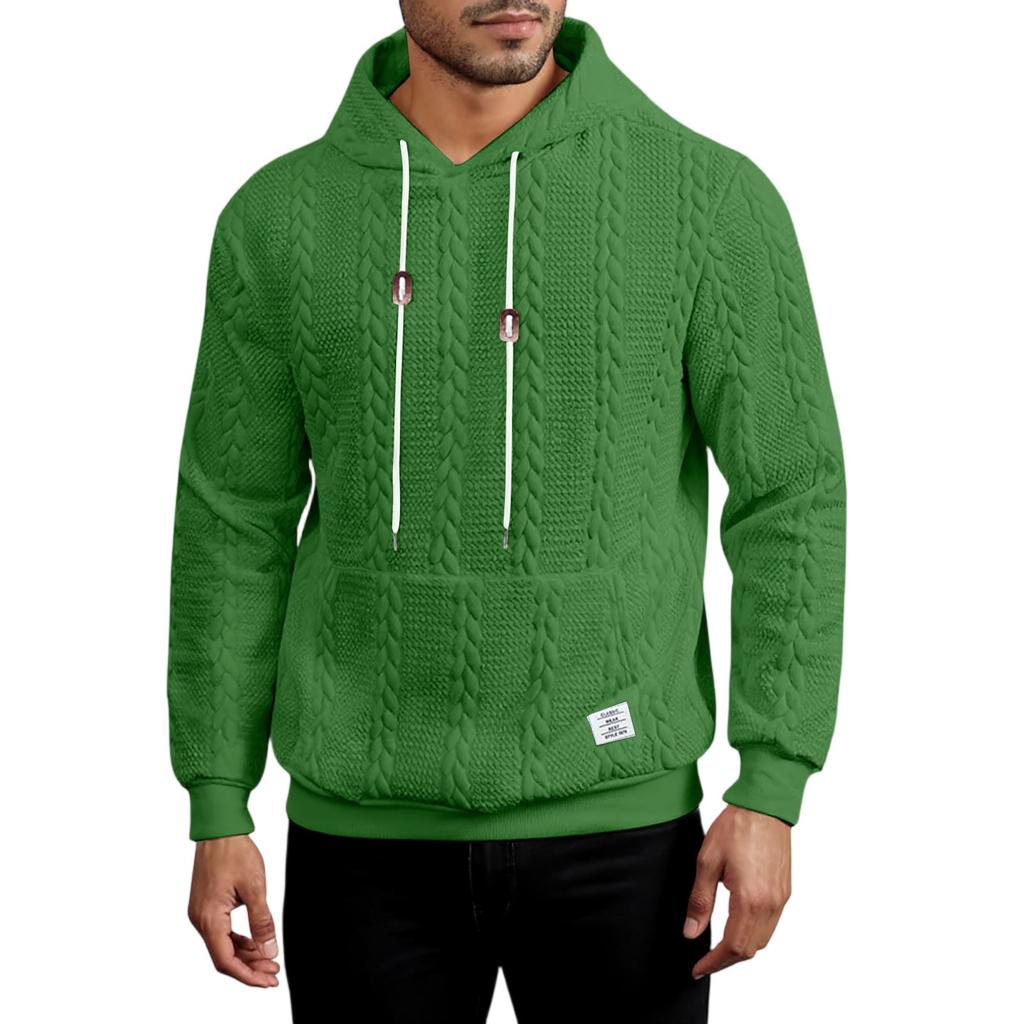 Men's Hooded Sweatshirt, Contrasting Color Sweatshirt, Sports   Casual Jacket