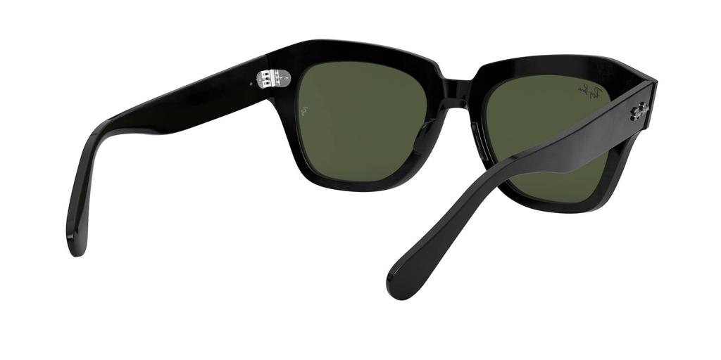 Sunglasses 0RB2186 STATE STREET GREEN LENS 52 Ray-Ban BLACK/G-15