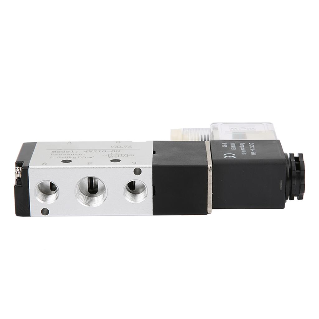 4V210 08 Solenoid Air Valve 2 Position 5 Port Pneumatic Control Valve (DC12V)