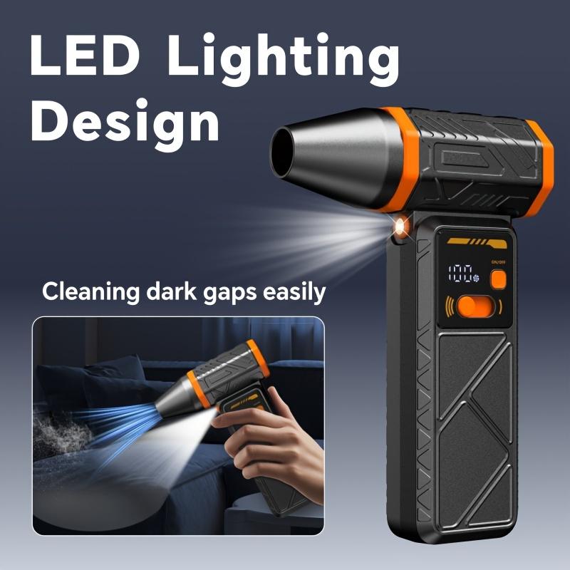 Powerful Turbo Jet Fan, Cordless Dust Blower with LED Display and BatteryIndicator. Strong Airflow Brushless Motor,8000mAh Large