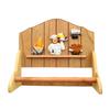 Wooden Washroom Storage Rack Screwless Wall Shelf with Towel Bar