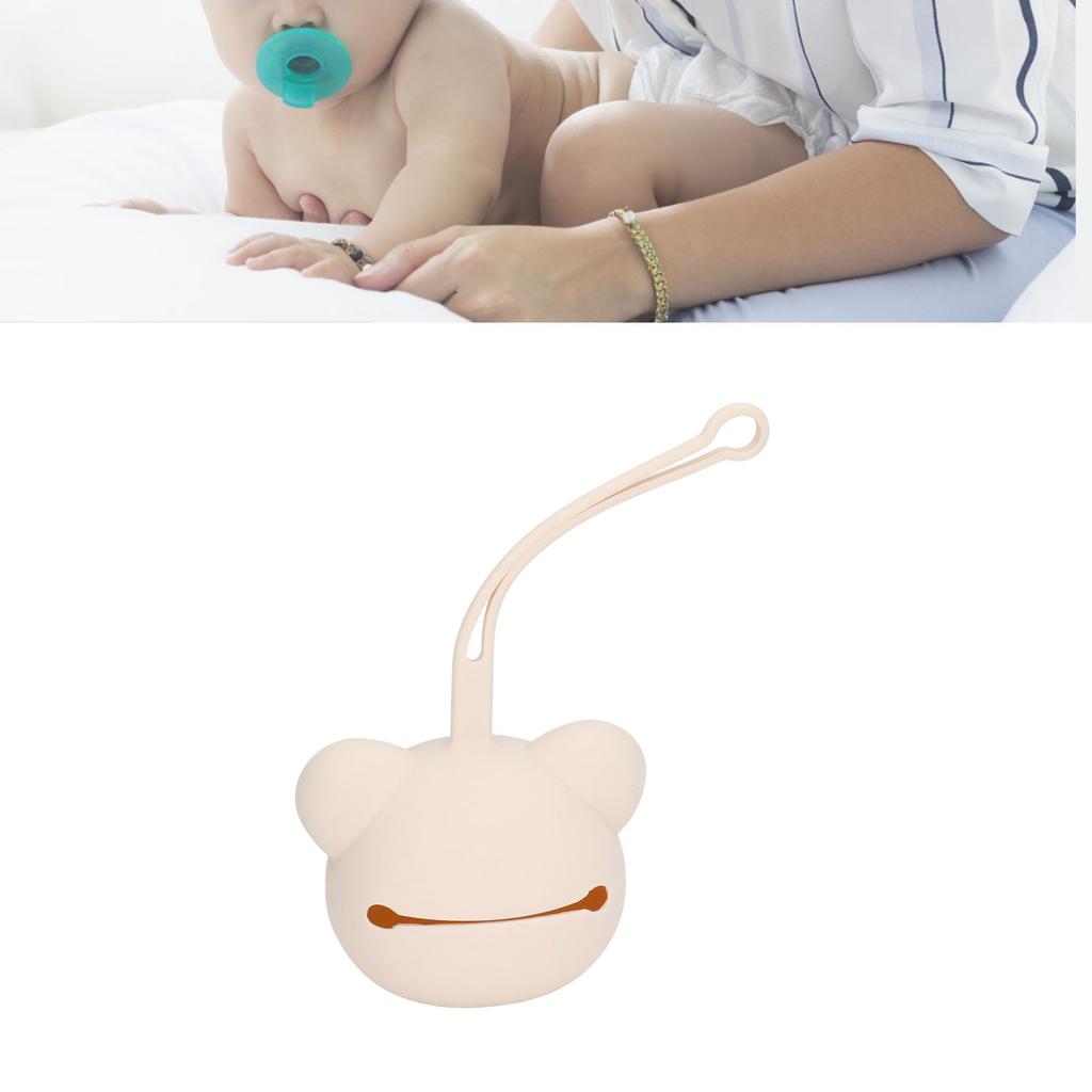 Silicone Pacifier Case Holder Travel Storage Pouch Accessories for Newborn Baby Boys Girls Bear Shape